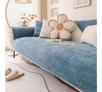 Generico Impermeabile Telo Copridivano 3 Posti,Copridivano Angolare Proteggi Il Divano Dalle Macchie Dei Dai Peli Di Animali Lavabile Copertura Divano con Base Antiscivolo,Dark Blue,70x120cm