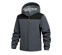 Generico Impermeabile Uomo Militare Giubbino Autunno Invernale Da Lavoro Parka Coat Pioggia Leggero Jacket Cappotto Giacca Giacche Giacconi Grigio L