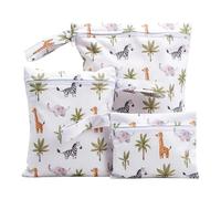 Generico Impermeable Y Seca - 3 Piezas | Organizador Impermeable A Prueba De Fugas | Para Pañales Con Cremallera Y Asa | Para Ropa, Natación, Traje De Baño, Toalla, Pañales, Playa, Piscina, Viajes,