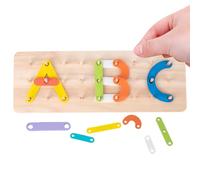 Genérico Impilamento Lettera Alfabeto - Attività Di Classificazione Colorata, Gioco Di Tavole Di Pioli Di Legno | Giocattolo Di Riconoscimento Forme Di Apprendimento Precoce, Gioco