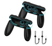 Generico Impugnatura per Switch 2 Joy-Con, 2 pezzi impugnatura sinistra e destra per controller, impugnatura ergonomica per gamepad, staffa di supporto (nero)