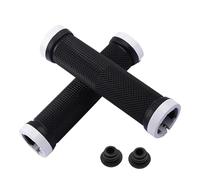 Generico Impugnature in gomma for bicicletta Blocco in lega Manubrio antiscivolo Doppio bloccaggio in alluminio(White)