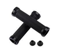 Generico Impugnature in gomma for bicicletta Blocco in lega Manubrio antiscivolo Doppio bloccaggio in alluminio(Black)