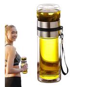 Generico in a doppia parete - con separatore per 20x6,5 cm 350 ml, da a prova di perdite con filtro isolato, portatile con infusore per t