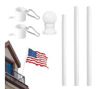 Generico in Acciaio Inossidabile, Kit Multiuso, Supporto per Montaggio a Parete, Espositore Bandiera Esterna, Regolabile per Case, aziende, Giardini, co