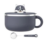 Generico in Acciaio per Noodles | Con Coperchio e Cucchiaio Inclusi,Set per Cucinare Noodle | per Pasta, Zuppe, Cucina, Camere Universitarie, Appartamenti, Sale da Pranzo, Studenti,