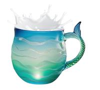 Generico in - Bicchieri Sea Wave, estetica da tè e caffè per bevande calde e fredde, Elegante bicchiere da latte per acqua e succo per l'arredamento di casa, ufficio, dormitorio, bar, ristora