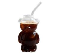 Generico In Cannuccia In Con Orsetto - Bicchieri Da Caffè Ice's A Prova Di Perdite Da 320 Ml, Graziose Tazze Riutilizzabili | Ideale Per Bambini, Studenti, Adolescenti, Acqua, Latte, Succhi, Bevand