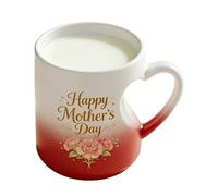 Genérico in ceramica, 325 ml, per bevande calde e fredde, contenitore in ceramica, a forma di cuore, per la festa della mamma, cioccolato, tè, latte, acqua, casa, riunioni, eventi, camera da