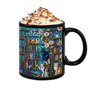 Generico in Ceramica,350ml per Bevande Calde e Fredde - in Ceramica da Lettiera per Libreria - per Cioccolata Calda Latte Succo Casa Dormitorio Hotel Scrittori Lettori Appassionati