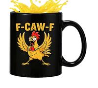 Generico in Ceramica con Gallo | 11oz Pollo | Mug Rustico con Arte Animale per Caffè o Tè, per Natale e Halloween | Divertente Bicchiere in Ceramica Stile Borraccia Peř Casa, Ufficio e Sa
