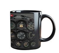 Generico in ceramica pilota - Design del pannello strumenti 'aereo, di caffè creativa | Stampa della cabina di pilotaggio ' del ponte di volo, idea regalo per gli amanti 'aviaz