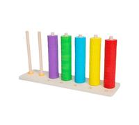 Generico in Legno per Bambini, Anello, Colonna | Supporto per Calcolo Matematico da 11,34 Pollici 520 G, Strumento per L'apprendimento dei Numeri dei Bambini per Il Colore della SCU