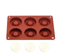Generico in silicone per biscotti - 18,7x12,9 cm 6 cavità non cottura a bastone, rotondo al cioccolato, di sapone resistente, produttore di caramelle resistenti al calore | di budin