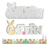 Generico in Silicone per Pasqua - Stampo per Lavorazione di Lettere in Silicone per Conigli da 19x8,9x2,15 Cm | per Ornamenti Natalizi per Decorazioni Pasquali, Ornamenti in Gesso, Decorazioni PE