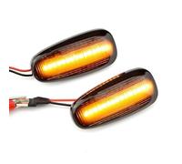 Generico indicatore laterale 2 pezzi LED indicatore laterale lampada indicatori di direzione luci dinamiche per Opel per Zafira A 1999-2005 per Astra G 1998-2009 Frecce Laterali auto(Smoky-black)