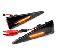 Generico indicatore laterale 2x LED Laterale Lampada Indicatori Direzione Luci Dinamiche Per Avantime 2001-2003 Per Espace MK4 2002-2014 Per Megane MK2 2002-2009 Freccia Lampada auto(Smoky-black)