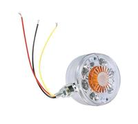 Generico Indicatori Di Direzione 1pc Copertura Trasparente Luce Rossa + Indicatore Di Direzione 24LED Bifacciale Giallo Per 12V-24V Per Auto Camion Freccia Laterale