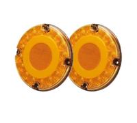 Generico Indicatori Di Direzione Fanale Posteriore A LED Per Autobus Luci Di Ingombro Laterali 7 Pollici 36 Rotondo Freno Stop Indicatore Direzione Per Camion Rimorchio Freccia Laterale(2pcs Yellow)