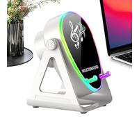 Generico Induction Speaker - 180-degree Rotation with Light Stereo Sound Amplifier, Cell Phone Stand with Speaker Charger for Christmas Birthday Stocking Stuffers Men Teen Girls Boys Women Adults