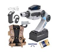 Generico Inductive Robot Arm Toy Launcher - ABS 29.5x9.5x25.5cm Shoulder Mounted Tracking System - 360 Degree Rotating Interactive Mechanical Arm For Role Play Training Recreation - Hands Free Fun