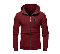 Generico Indumenti Lavoro Otoño Invierno para Hombre, Abrigo Superior Liso Informal Delgado, Sudadera de Manga Larga con Capucha, Chaqueta Superior Felpe Leggere Lavoro