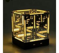 Generico Infinite Space Abyss Lamp, 4D Infinity Mirror Cube LED Lights with Touch Dimming, USB-C Rechargeable Creative Acrylic Hypercube Light for Gaming Desk,Futuristic Room Decor