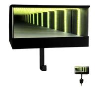 Generico Infinity Garage Keychain, 5.9in Mirrored Garage Key Holder for Wall, Wall Mount, with Infinite Mirror Effect, Suitable for Entrances, Corridors, Front Doors (1pc)