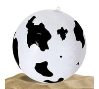 Generico Inflatable Beach Ball | PVC, 20cm, Black Or Brown | Cow Print Patterned Bouncy Ball | Summer Pool Game & Sand Party Toy For Kids,