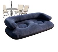 Generico Inflatable Couch | Double Person PVC Flocked Air Sofa with Armrests 135 x 66 x 45cm Foldable Blow Up Lounge Chair for Indoor Outdoor Camping Travel Living Room Portable Inflatableg