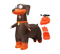 Generico Inflatable Dog Costume Cute Dachshund Blow Up | Outfit For Kids, Ideal For Christmas Holiday Parties, Indoor Outdoor Celebrations, Cosplay, Carnival Events, School Activities,