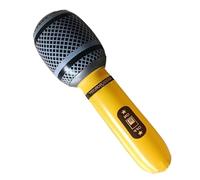 Generico Inflatable Microphone - Assorted Colors Blow Up Microphone Props | Lightweight Singing Activity Decoration | PVC Material 35cm Length 10g - For Musical Concert Birthday Pool Party Family