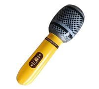 Generico Inflatable Microphone - Ready | Assorted Colors Blow Up Microphone Props Lightweight | Party Hosts & Music Fans, Singing Activity Decoration For Musical Concert, Fake For Air Guitar