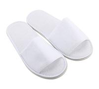 Generico Infradito Donna Platform Sandali Acqua Donna Ciabatte monouso per Ospiti Paia di Pantofole 5 Asciugamano Open Spa Toe Hotel Pantofola da Donna Sandali Donna Estive (White, One Size)