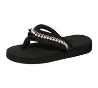 Generico Infradito Piatti Donna Estivi Eleganti Ciabatte Estive E Alla Moda Comodi Ciabatta Aperta Morbidi Pantofole Antiscivolo Pianta Larga con Glitter Flip Flop Casual Per Spiaggia E Piscina