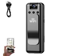 Generico Infrared Night Vision Portable Recorder, Body Cameras with Audio and Video Recording, 1080p Wearable Mini Body Camera Video Recorder with 180° Rotatable Lens and WiFi for Cycling (1pc)