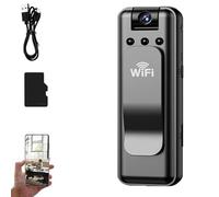 Generico Infrared Night Vision Portable Recorder, Body Cameras with Audio and Video Recording, 1080p Wearable Mini Body Camera Video Recorder with 180° Rotatable Lens and WiFi for Cycling (1pc+128g)