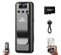 Generico Infrared Night Vision Portable Recorder, Body Cameras with Audio and Video Recording, 180° Rotatable Lens, Compact Digital Video Camera, for Sports, Outdoor & Travel (128G Card)