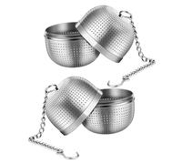 Generico Infusore per Tè in Foglie Sfuse in Acciaio 304 Colino per Tè Piccolo a Maglia Fine Set 2 Pezzi Leggero e Portatile Adatto per Casa Ufficio