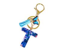 Generico Initial Letter Keychains Full Alphabet Love Sequins Tassel Novelty