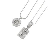 Generico Initial Letter Pendant Necklaces,Letters Necklaces Gifts for Women,Two Initial Name Alphabet A-Z Letter Gift(Silver,E)