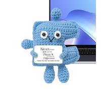 Generico Inspirational Crochet Doll, Cute Handmade Desk Decor, Positive Message Plush With Motivational Card System, Compact Decorative Toy With Portable Design, Soft Layer, Crochet Toy