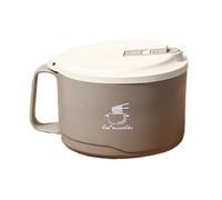 Generico Instant Noodle Bowl With Lid - 1100ml Stainless Steel Cup, Insulated Soup Mug with Handle & Phone Holder, Filterable Drainage Lid for & Pho, Heat-Resistant Dorm Essential | for Office