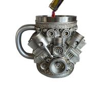 Genérico Insulated Coffee Cup | 15 x 13 x 10 cm Exquisite Engine-Shaped Design Travel Mugs Insulated | Adattabile per Hot And Cold, Stainless Steel Drinking Cup For Water Tea Hot Chocolate Whiskey