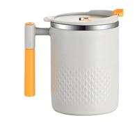 Generico Insulated Drink Cup, Double Layer Stainless Thermal Mug, Portable Handle Coffee Tea Tumbler, Vacuum Style Heat Retention Cup, Leak Resistant Lid Travel Beverage Container for Home Office