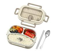 Generico Insulated Food Container, Hot Food Lunch Box with Stainless Divided Compartments, Leak-Proof Odor-Resistant Microwaveable Boxs Spoon Chopsticks Beach, Daycare, Backpacking