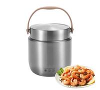 Generico Insulated Food Container, Stainless Steel Flask, Vacuum Sealed Jar, 5.51x5.51x5.51 inches, Wide Mouth Opening, 1200ml Capacity, Ideal for Kitchen Storage, Outdoor Picnics, School Lunches