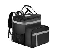 Generico Insulated Food Delivery Backpack, Lightweight Thermal Bag with Compartments, Heavy-Duty Lunch Case, Large Pizza Takeout Carrier 16.14x16.14x13.98 inch for Beach, Hiking, Camping