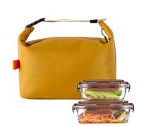 Generico Insulated Lunch Bag, Waterproof Leakproof Thermal Lunch Box with Aluminum Foil Lining, Reusable Food Storage Tote with Zipper Closure and Ergonomic Handle for Work, School, Offices, Hiking
