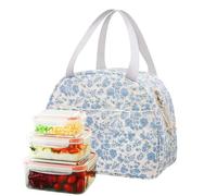 Generico Insulated Lunch Box Bag, Cute Printed Lunch Storage Pouch, Stain Resistant Thermal Food Container for Hiking Camping Travel Picnic School Office Snacks 10.63x5.91x8.66 Inches